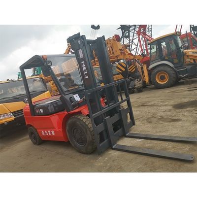 Utilizado LONGHUA HELI50 5 t 3000lb cpqd30 Horquilla longitud de rutina para interiores doble combustible gasolina motor de gas