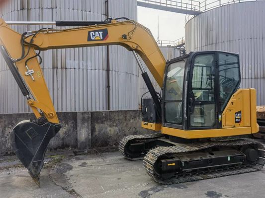 Excavadora usada CAT 307.5 con válvula hidráulica original y vías de caucho de Japón