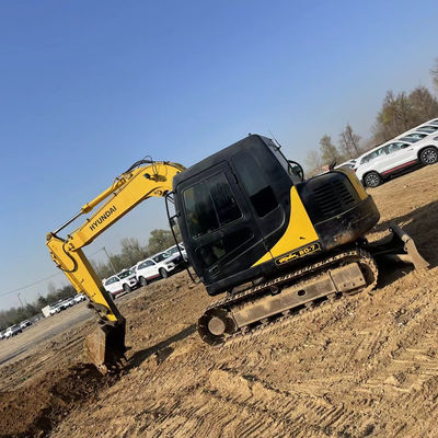 Excavadora Hyundai 80 de segunda mano en buen estado con cilindro hidráulico original