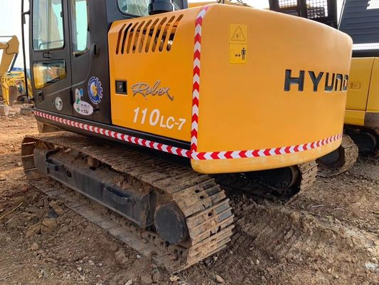 Excavadora Hyundai 110 110-7 de segunda mano con válvula hidráulica original de 11 toneladas de peso operativo
