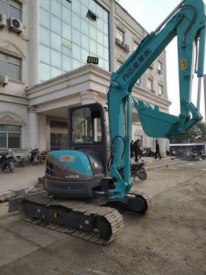 Carga de elevación máxima 5,5 toneladas Kobelco SK55 Excavadora usada 95% para KOBELCO en buen estado