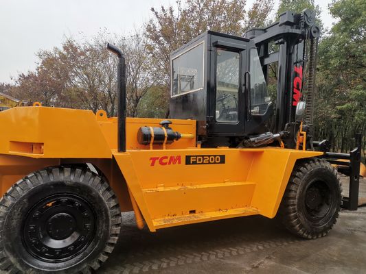 Camión elevador diésel TCM de 20 toneladas FD200 FD250 para contenedores pesados en buen estado