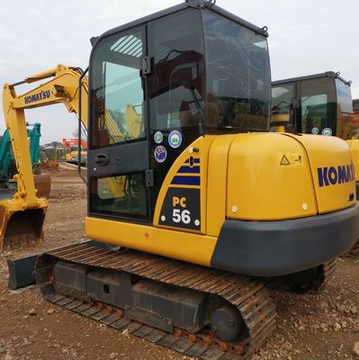 Horas bajas Komatsu Pc56-7 Excavadora usada en Shanghai con y original válvula hidráulica