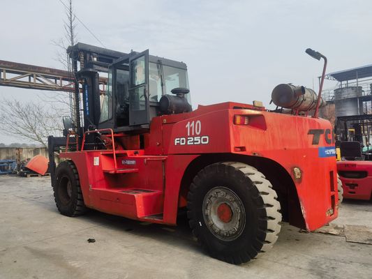 Camioneta elevadora TCM de 25 toneladas FD250 Camioneta elevadora Longhua usada con dimensiones de rutina