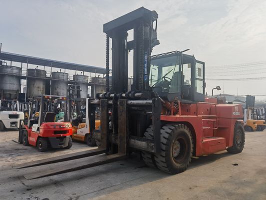 Camioneta elevadora TCM de 25 toneladas FD250 Camioneta elevadora Longhua usada con dimensiones de rutina