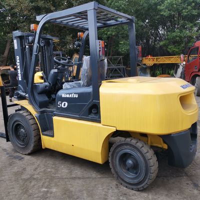 Fuente de alimentación manual Japón Komatsu FD50 carretilla elevadora de 5 toneladas con cambio lateral de 3 etapas 2 etapas