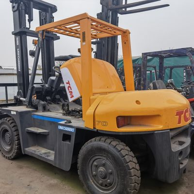 Excelente estado 2019 TCM 7ton Forklift FD70 para trabajos de construcción y pallet jack