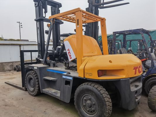 Excelente estado 2019 TCM 7ton Forklift FD70 para trabajos de construcción y pallet jack