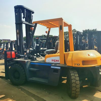 Motor diésel potente TCM FD70 7 toneladas elevadora elevadora 80% con mástil de 2 etapas y desplazamiento lateral