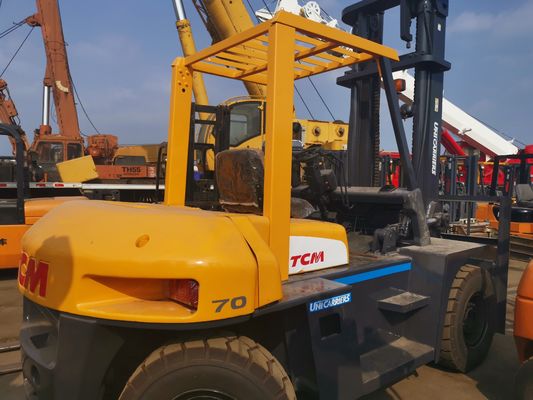 Motor diésel potente TCM FD70 7 toneladas elevadora elevadora 80% con mástil de 2 etapas y desplazamiento lateral