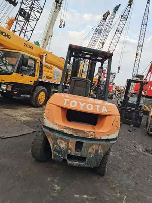 Repintado original Toyota Japón 5 toneladas 7F50 carretilla elevadora hidráulica con rutina de longitud del tenedor