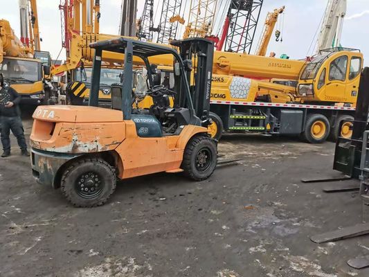Repintado original Toyota Japón 5 toneladas 7F50 carretilla elevadora hidráulica con rutina de longitud del tenedor