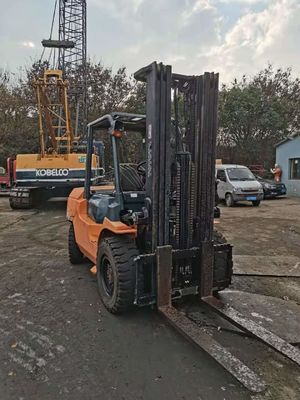 Repintado original Toyota Japón 5 toneladas 7F50 carretilla elevadora hidráulica con rutina de longitud del tenedor