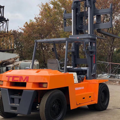 Camión elevador TCM FD100 usado de 10 toneladas de diésel en buenas condiciones para bebidas alimenticias