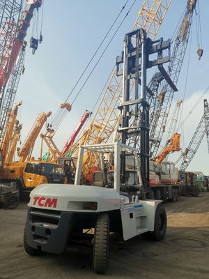 10 toneladas TCM FD100 Elevadora elevadora diésel buena y con ancho de horquilla de rutina