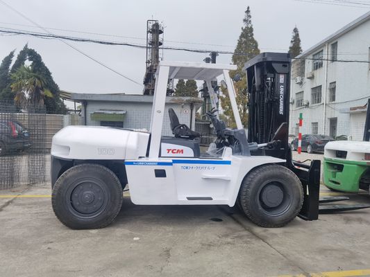Consumo 10 toneladas TCM FD100Z 2 Etapa 4 Meteras carretilla elevadora usada para talleres de reparación de máquinas