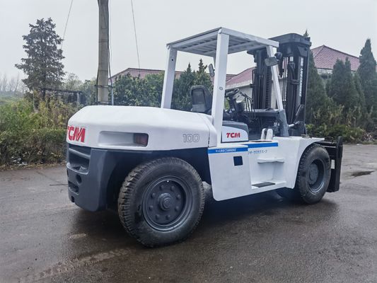 Consumo 10 toneladas TCM FD100Z 2 Etapa 4 Meteras carretilla elevadora usada para talleres de reparación de máquinas