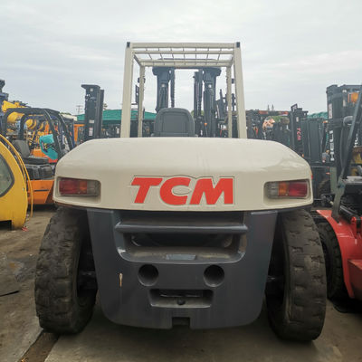 Camioneta elevadora de 10 toneladas de 3 m Camioneta elevadora TCM FD100 usada con motor diesel y longitud de horquilla de rutina