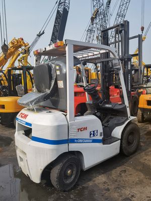 Inicio 2.5 toneladas usadas Japón TCM FD25 T3C carretilla elevadora diésel para las industrias minoristas de restaurantes