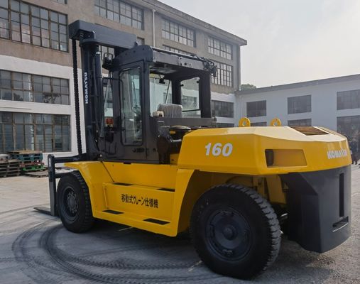 Komatsu FD160 16 toneladas de diésel elevadora elevadora de segunda mano Condición usada para el hogar Ancho de tenedor 1200mm