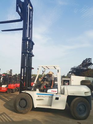 Camioneta elevadora diésel TCM FD100 de segunda mano de 10 toneladas para operaciones y eficiencia de bebidas alimenticias