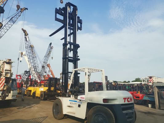 Camioneta elevadora diésel TCM FD100 de segunda mano de 10 toneladas para operaciones y eficiencia de bebidas alimenticias