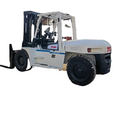 Japón TCM FD100 Usado carretilla elevadora diésel 10 toneladas Contenedor de almacén Camión de elevación de paletas
