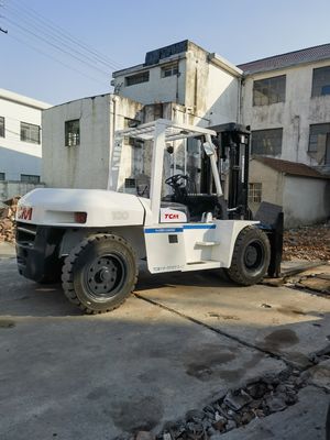 Japón TCM FD100 Usado carretilla elevadora diésel 10 toneladas Contenedor de almacén Camión de elevación de paletas