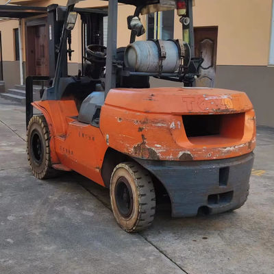 Toyota FD50 de segunda mano de 5 toneladas con un peso de 5000 KG y buen trabajo en buenas condiciones