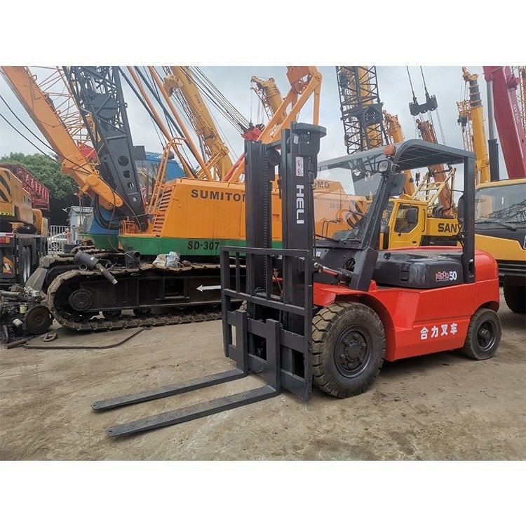 Utilizado LONGHUA HELI50 5 t 3000lb cpqd30 Horquilla longitud de rutina para interiores doble combustible gasolina motor de gas
