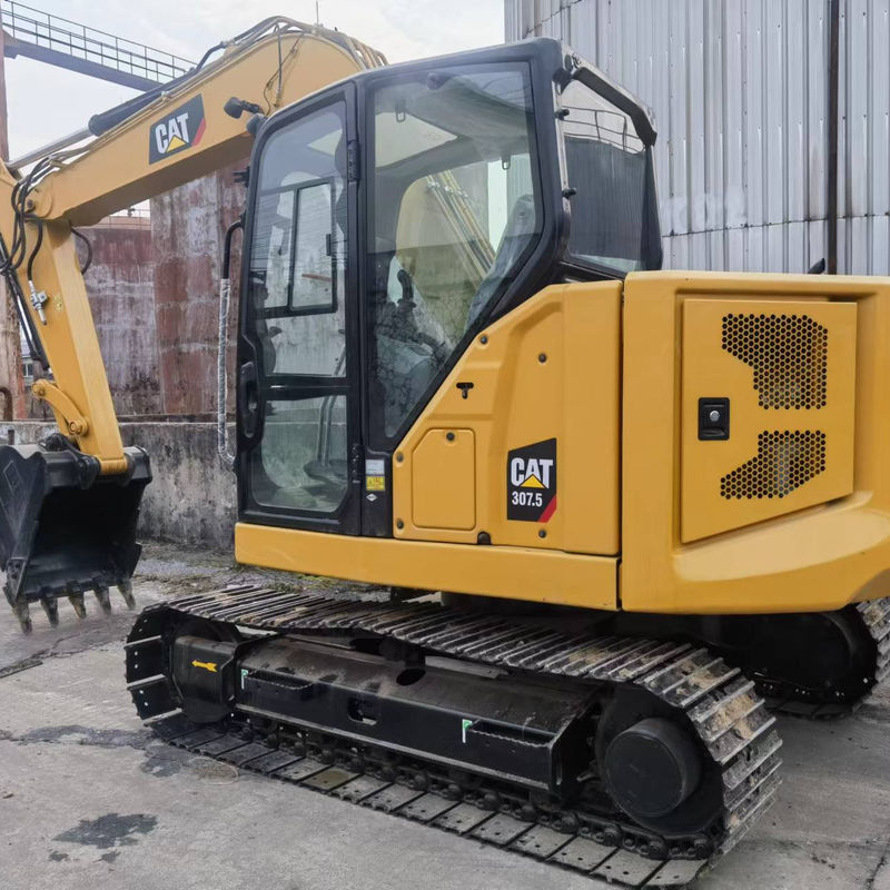 Excavadora usada CAT 307.5 con válvula hidráulica original y vías de caucho de Japón