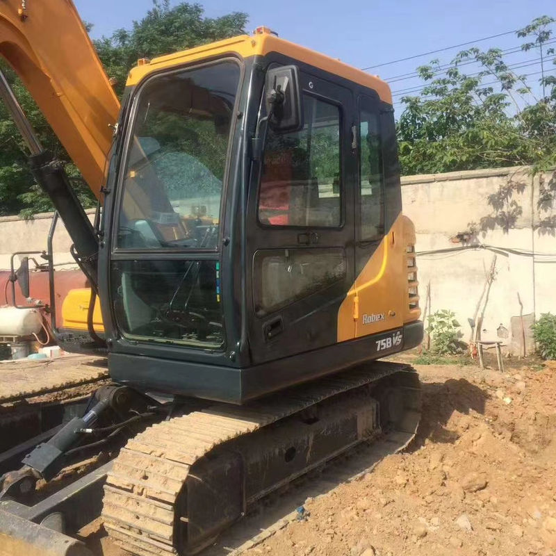 4m3 Capacidad de cubo Boutique HYUNDAI 75 Excavadora de rastreo Máquinas de construcción usadas