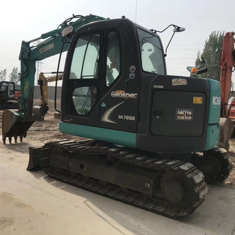 Condición original Kobelco SK70SR 7 toneladas Excavadora de rastreo usada en buen estado de funcionamiento