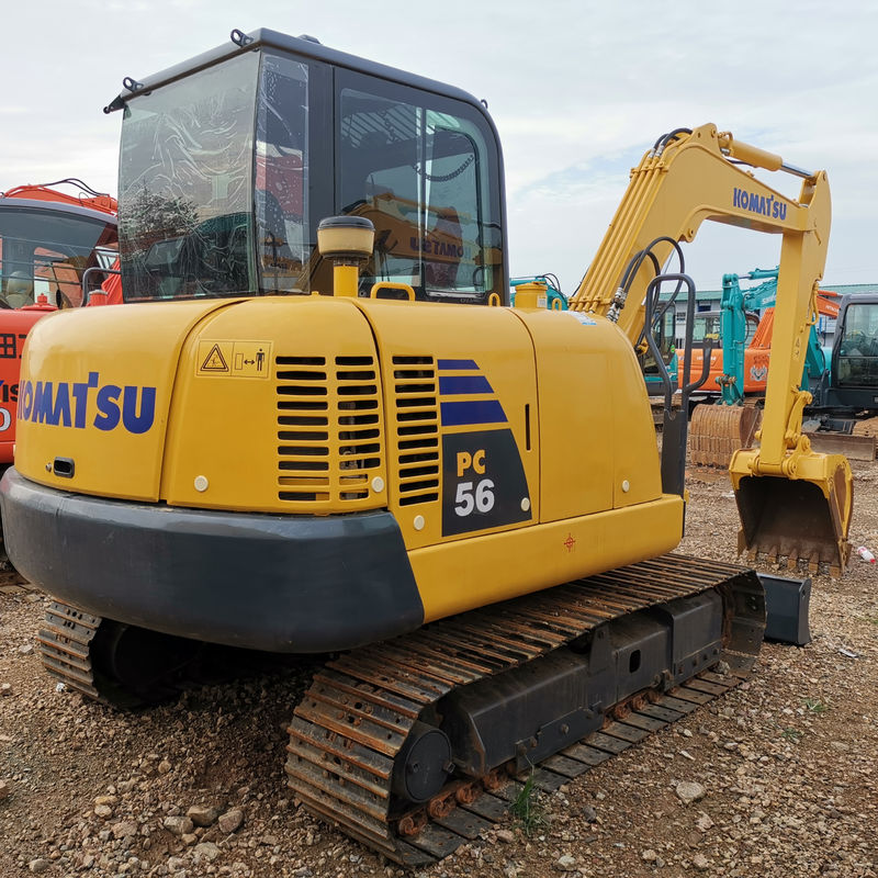 Horas bajas Komatsu Pc56-7 Excavadora usada en Shanghai con y original válvula hidráulica