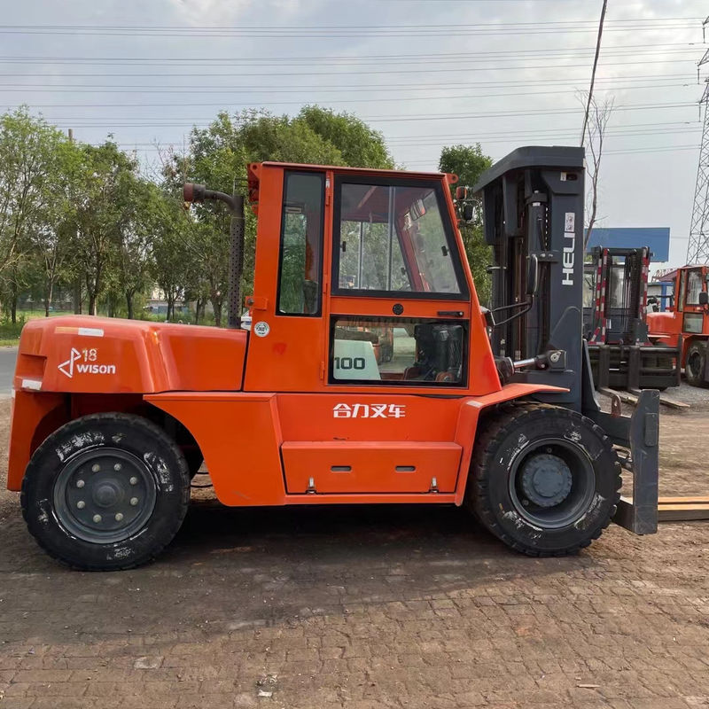 Camioneta elevadora diésel de 10 toneladas HELI K100 con horquilla de cambio lateral Talleres de reparación de maquinaria