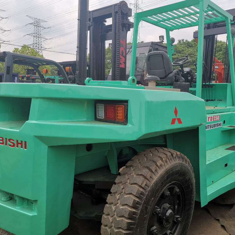 15 toneladas Mitsubishi FD150 Camión elevador de segunda mano con motor diésel para tiendas de materiales de construcción