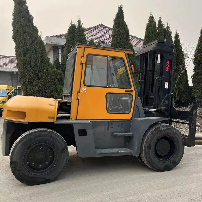 Camioneta elevadora de 8 toneladas TCM FD80 en Shanghai con dimensiones de rutina y ancho de horquilla