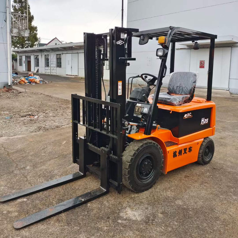 Shanghai vende directamente 2.5 toneladas de camión de montacargas eléctricos H25 Mini con ancho de horquilla de 1200 mm