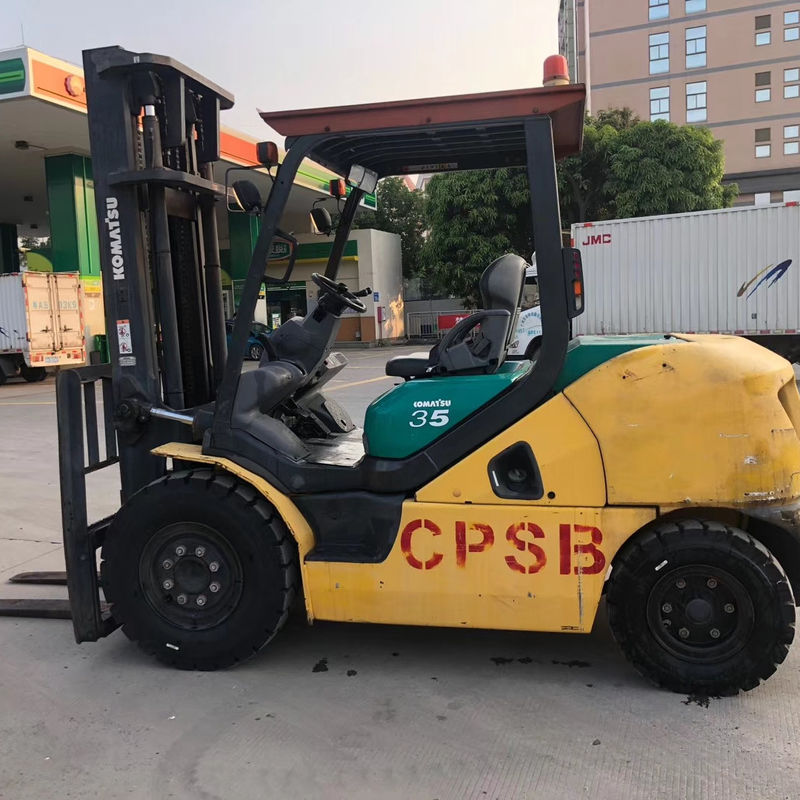 Camión elevador diésel Komatsu Fd30 usado de 3 toneladas con motor opcional y anchura de horquilla de 1200 mm