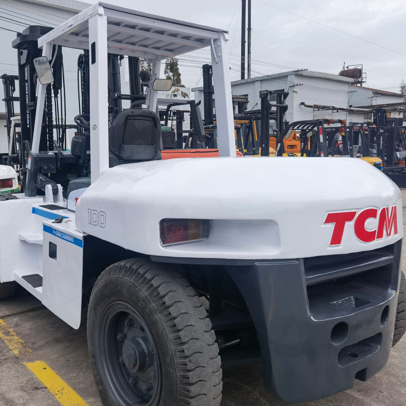 Consumo 10 toneladas TCM FD100Z 2 Etapa 4 Meteras carretilla elevadora usada para talleres de reparación de máquinas
