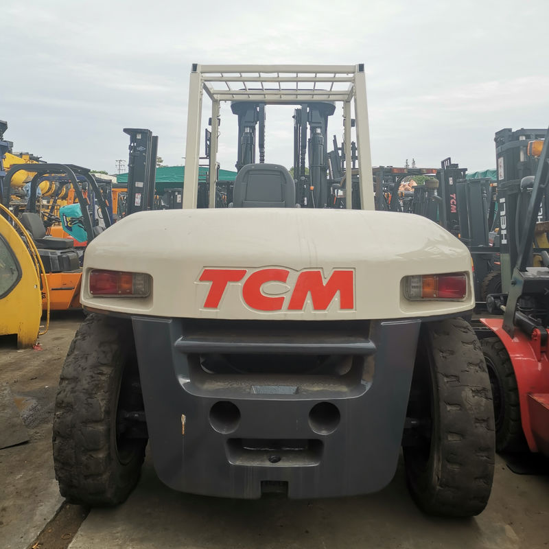 Camioneta elevadora de 10 toneladas de 3 m Camioneta elevadora TCM FD100 usada con motor diesel y longitud de horquilla de rutina