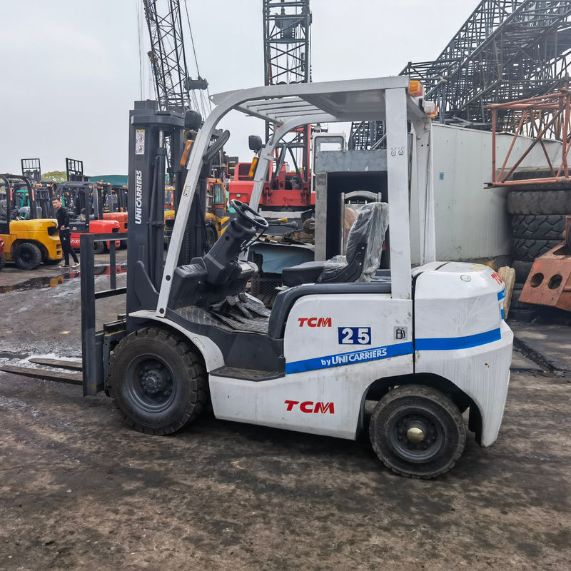 Inicio 2.5 toneladas usadas Japón TCM FD25 T3C carretilla elevadora diésel para las industrias minoristas de restaurantes