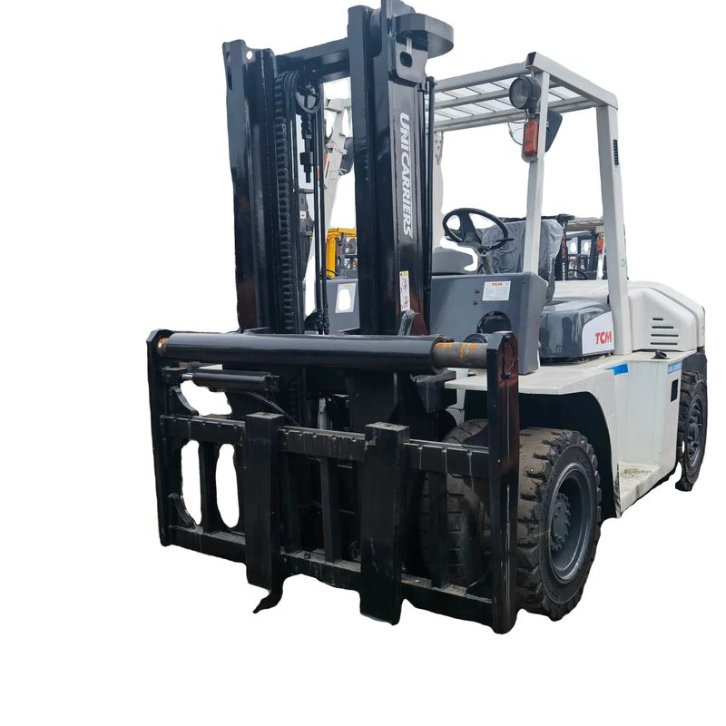 TCM FD70 carretilla elevadora de 7-10 toneladas con motor diésel y longitud de tenedor de rutina en Shanghai Yard