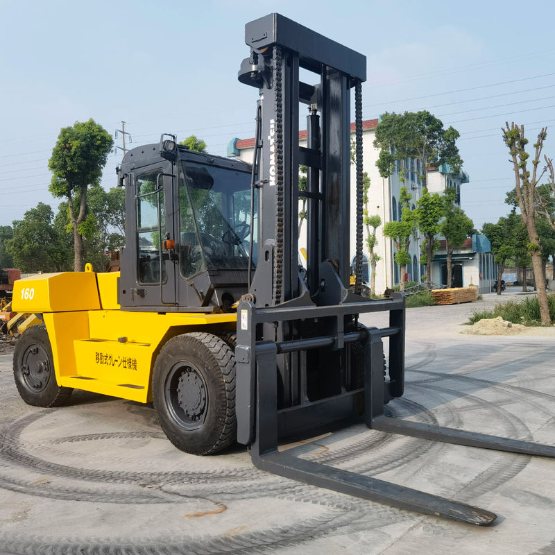 Komatsu FD160 16 toneladas de diésel elevadora elevadora de segunda mano Condición usada para el hogar Ancho de tenedor 1200mm